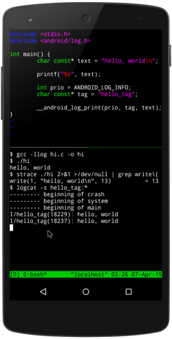 Termux - hello_framed